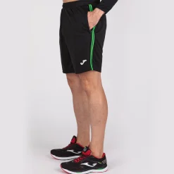 Bermuda Calção Joma Classic Preto Verde Fluorescente
