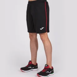 Bermuda Calção Joma Classic Preto Vermelho
