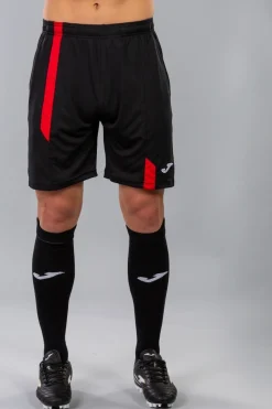 Bermuda Calção Joma Supernova Preto Vermelho