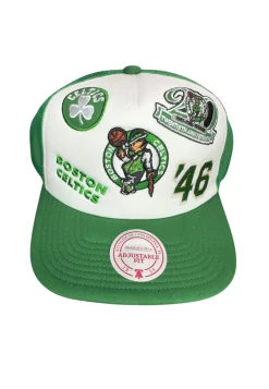 Boné Mitchell & Ness Green Celtics Gridlock Trucker