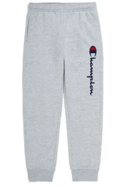 Calças De Ginástica Algodão Homem Champion Logo. Cinzento