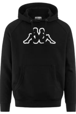 Camisola De Ginástica Com Capuz E Bolso Canguru Kappa Zaiver. Black 303wep0