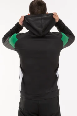 Casaco Com Capuz Joma Crew III Preto Verde Branco