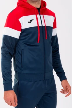 Casaco Com Capuz Joma Crew IV Azul Marinho Vermelho