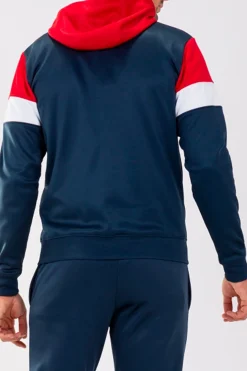 Casaco Com Capuz Joma Crew IV Azul Marinho Vermelho