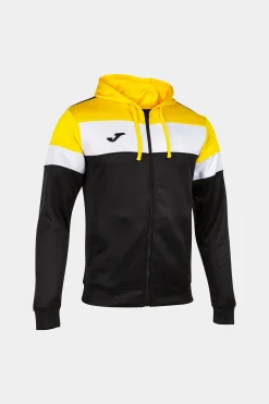 Casaco Com Capuz Joma Crew IV Preto Amarelo
