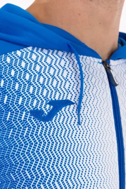 Casaco Com Capuz Joma Supernova Azul Royal Branco