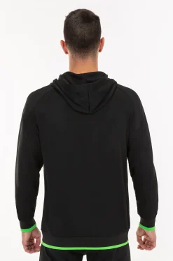 Casaco Com Capuz Joma Supernova Preto Verde Fluorescente