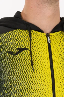 Casaco Com Capuz Joma Supernova Preto Amarelo
