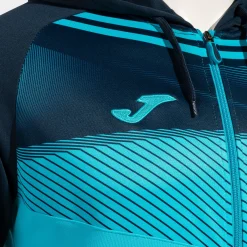 Casaco Com Capuz Joma Supernova II Azul-turquesa Fluorescente Azul Marinho