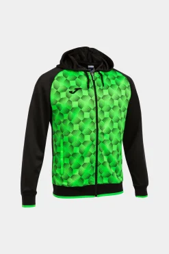 Casaco Com Capuz Joma Supernova III Preto Verde Fluorescente