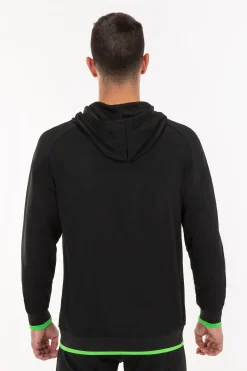 Casaco Com Capuz Joma Supernova Preto Verde Fluorescente