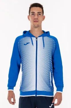 Casaco Com Capuz Joma Supernova Azul Royal Branco