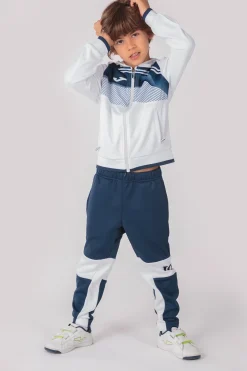 Casaco Com Capuz Joma Supernova II Branco Azul Marinho