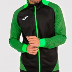 Casaco Joma Essential II Preto Verde Fluorescente
