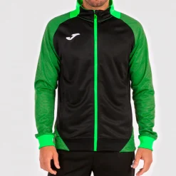 Casaco Joma Essential II Preto Verde Fluorescente