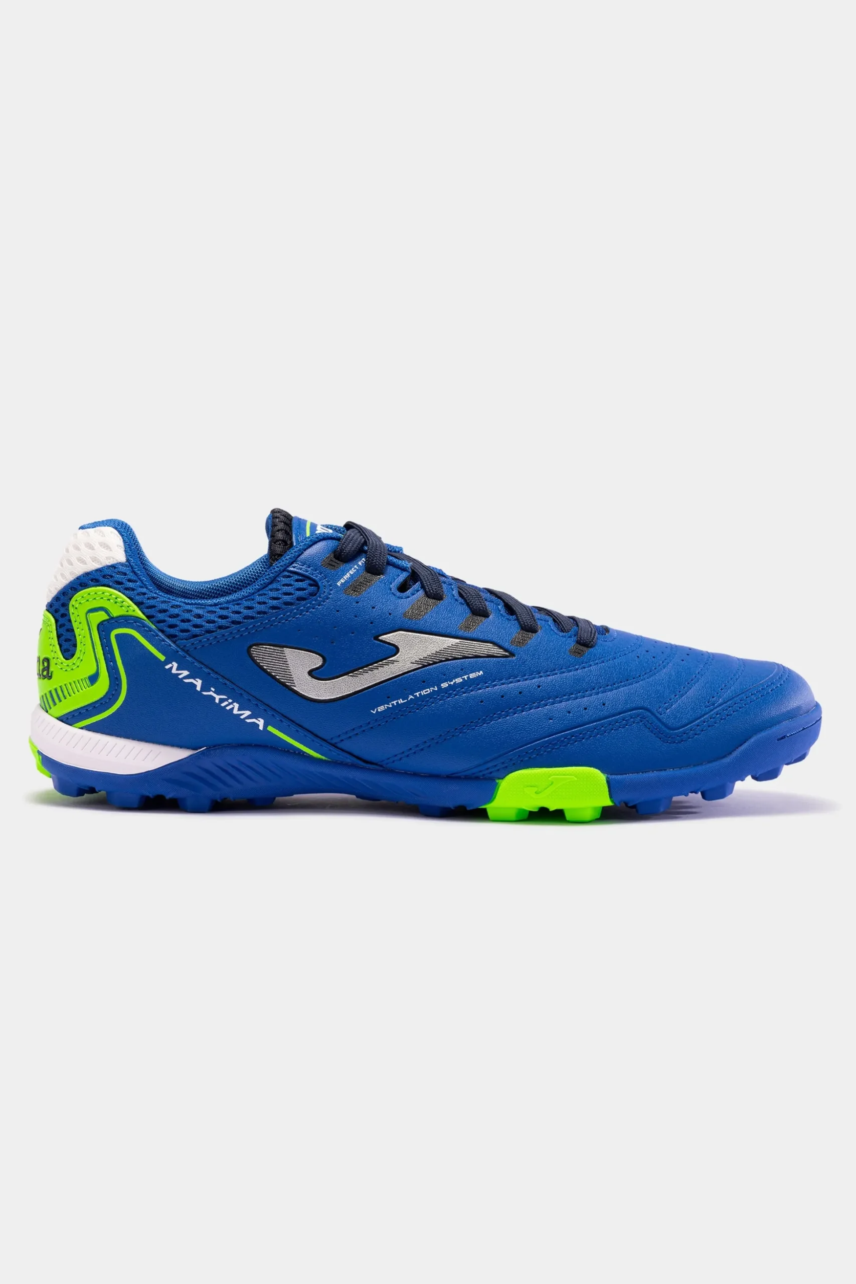 Chuteiras Joma Maxima 23 Azul Royal Verde Fluorescente Tf