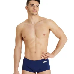 Fato De Banho Curto Team Solid Para Homem, Azul-marinho/branco Arena