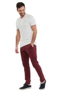 Kappa Polo Hombre Ezio Blanco/rojo. 351683w