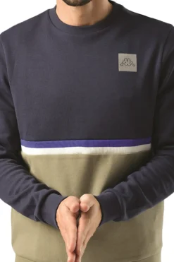 Kappa Sudadera Logo Iginio. Blue Navy/green. 33135rw