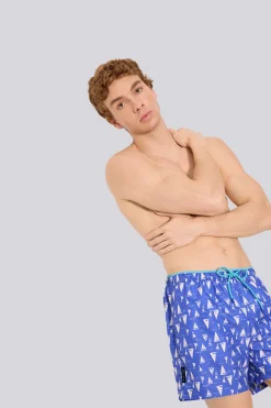 Maiô Médio Estampado Com Barcos Ysabel Mora. Coleção Marine