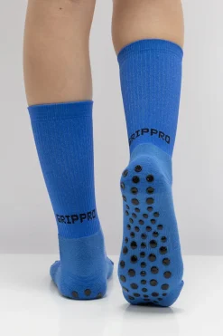 Pack 2 Pares Meias Futebol Grip Pro Antiderrapantes Azul