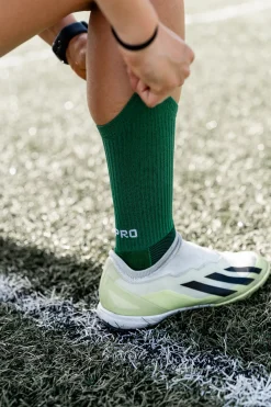 Pack 2 Pares Meias Futebol Grip Pro Antiderrapantes Verde