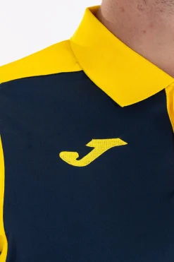 Pólo M/c Joma Championship V Azul Marinho Amarelo