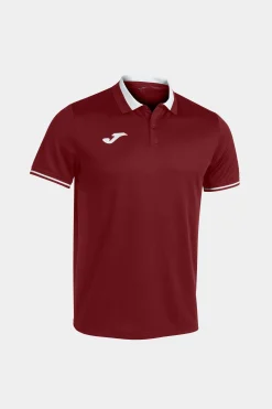 Pólo M/c Joma Championship VI Castanho-avermelhado Branco