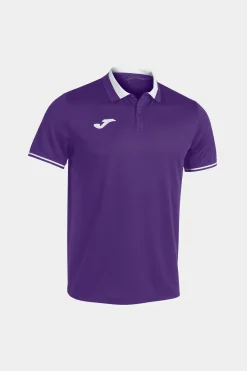 Pólo M/c Joma Championship VI Roxo Branco