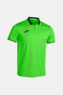 Pólo M/c Joma Championship VI Verde Fluorescente Preto