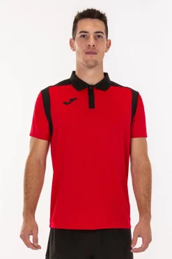 Pólo M/c Joma Championship V Vermelho Preto