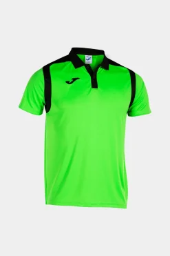 Pólo M/c Joma Championship V Verde Fluorescente Preto