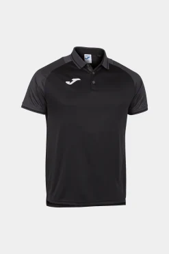 Pólo M/c Joma Essential II Preto Antracite