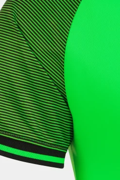 Pólo M/c Joma Essential II Verde Fluorescente Preto