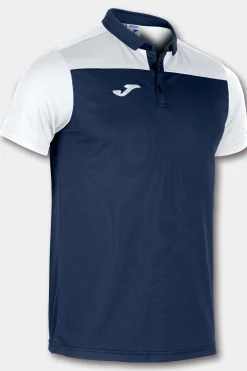 Pólo M/c Joma Hobby II Azul Marinho Branco