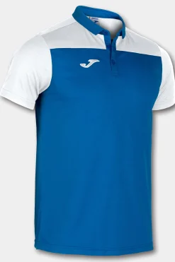 Pólo M/c Joma Hobby II Azul Royal Branco