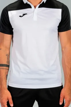 Pólo M/c Joma Hobby II Branco Preto