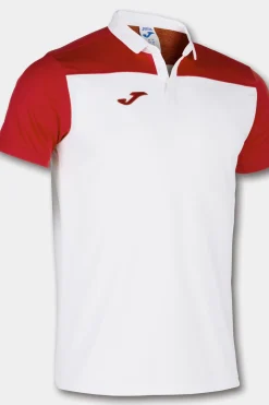Pólo M/c Joma Hobby II Branco Vermelho