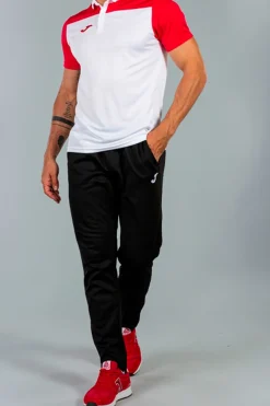 Pólo M/c Joma Hobby II Branco Vermelho