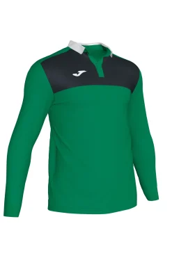 Polo De Manga Comprida Joma Winner II Verde Preto