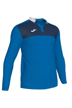Polo De Manga Comprida Joma Winner II Azul Royal Azul Marinho