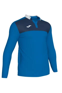 Polo De Manga Comprida Joma Winner II Azul Royal Azul Marinho