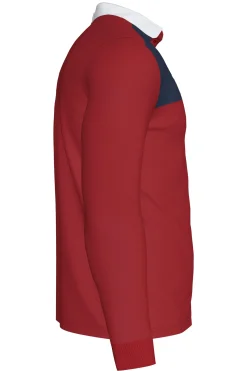 Polo De Manga Comprida Joma Winner II Vermelho Azul Marinho