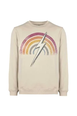 Sweatshirt Lightning Bolt Rainbow Crew
