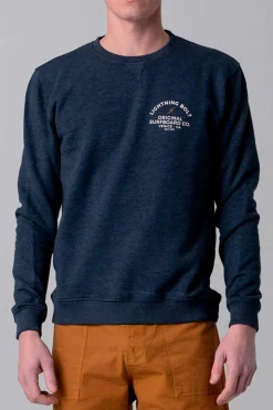 Sweatshirt Lightning Bolt Venice Surf Co Heather Crew