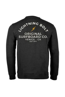 Sweatshirt Lightning Bolt Venice Surf Co Heather Crew