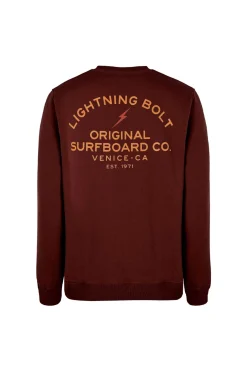 Sweatshirt Lightning Bolt Venice Surf Co Heather Crew